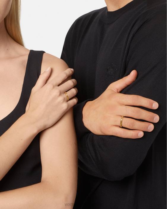 aur breloc grecesc gravat Versace bărbați accesorii 40L61686