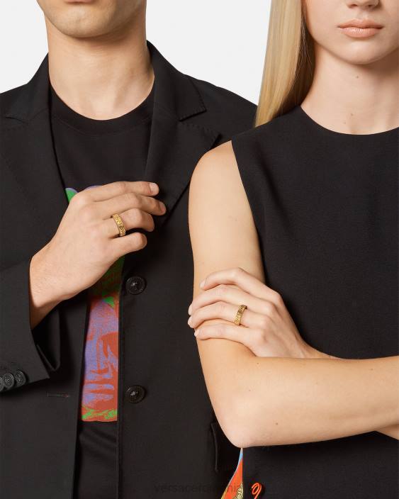 aur cald inel medusa inlantuit Versace bărbați accesorii 40L61696