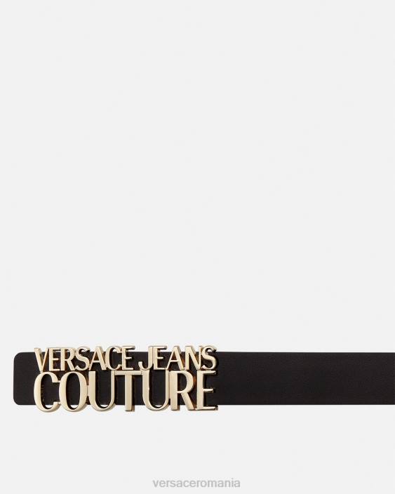 auriu si negru centura cu sigla cu litere Versace bărbați accesorii 40L62477