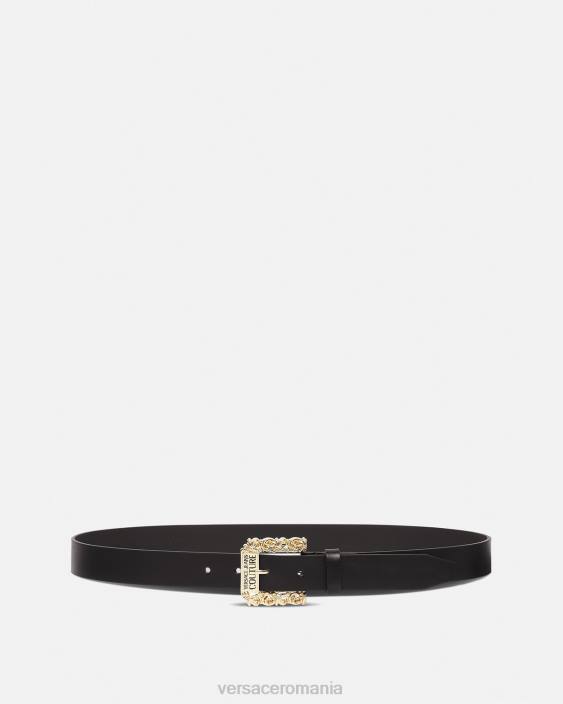 negru brâu subțire baroc Versace bărbați accesorii 40L62481