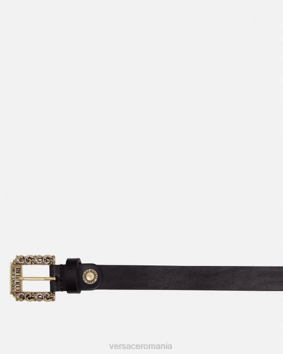 negru centură de atom subțire barocă Versace bărbați accesorii 40L62482