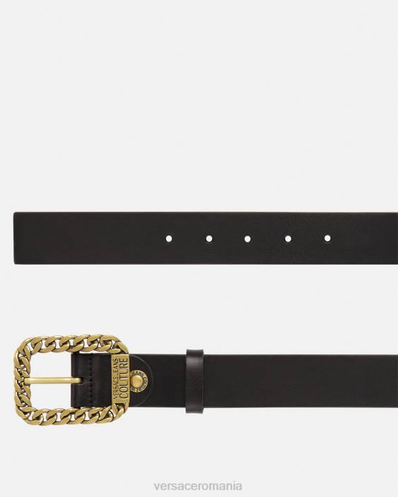 negru curea cu lanț Versace bărbați accesorii 40L62502