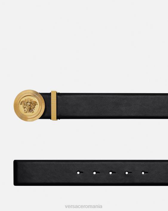 negru curea din piele medusa biggie Versace bărbați accesorii 40L61611