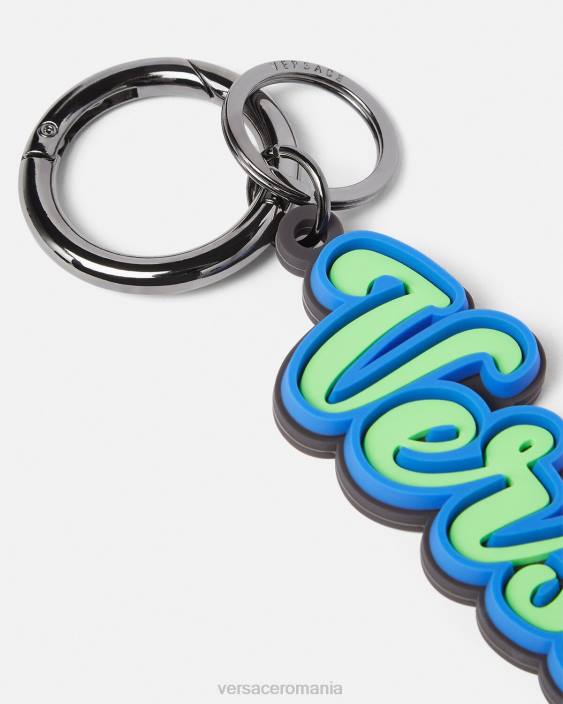 apă verde breloc din silicon cu logoul universității Versace bărbați accesorii 40L61666