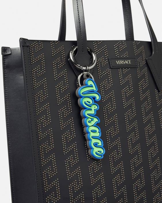 apă verde breloc din silicon cu logoul universității Versace bărbați accesorii 40L61666