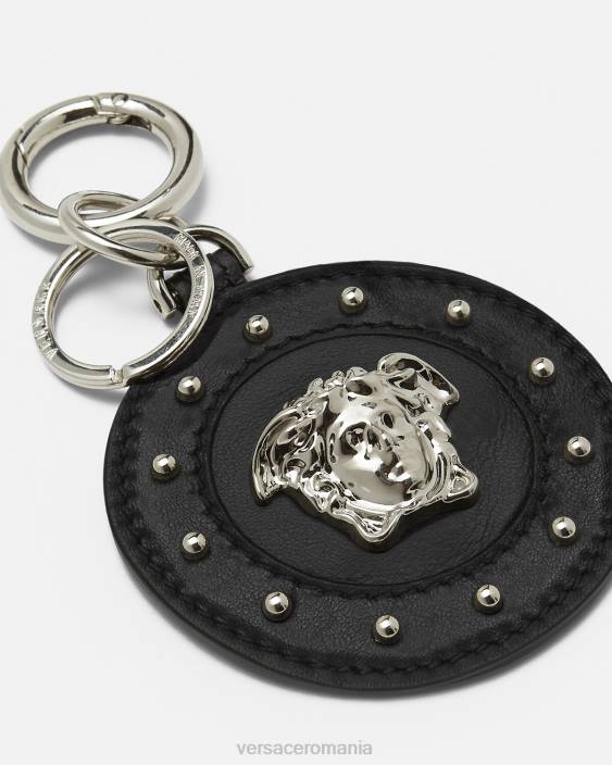 negru breloc cu împânzire cu medusa Versace bărbați accesorii 40L61663
