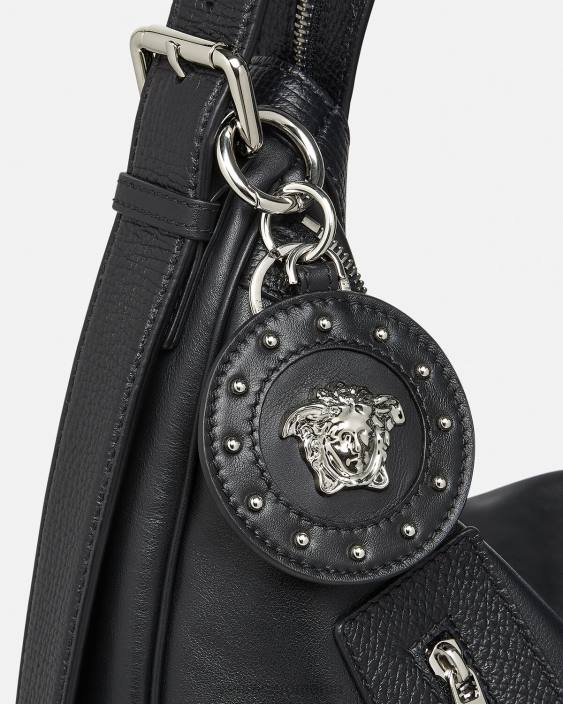 negru breloc cu împânzire cu medusa Versace bărbați accesorii 40L61663