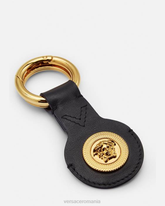 negru breloc medusa airtag Versace bărbați accesorii 40L61664