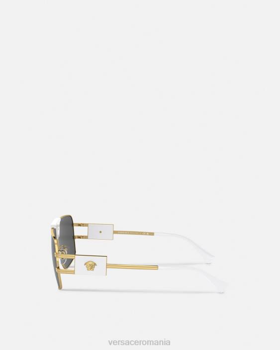 alb ochelari de soare aviator proiect special Versace bărbați accesorii 40L61682