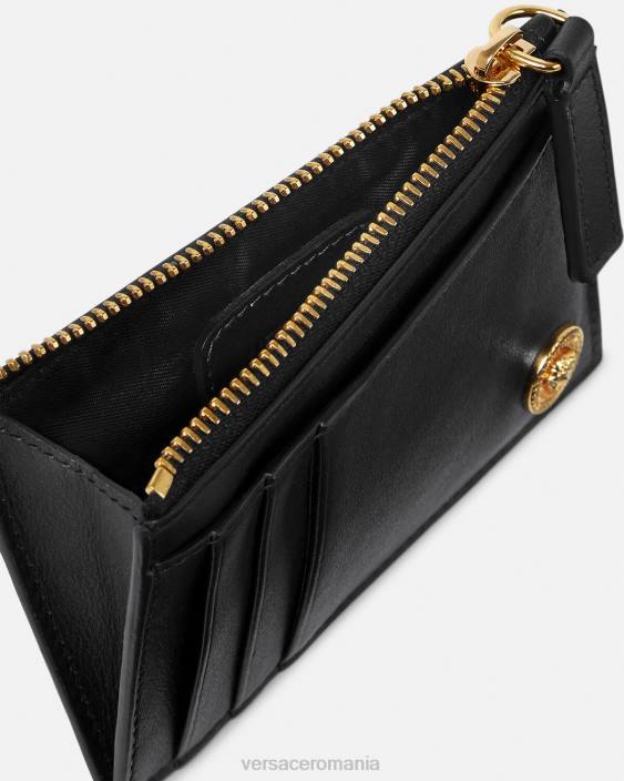 negru suport card medusa Versace bărbați accesorii 40L61639