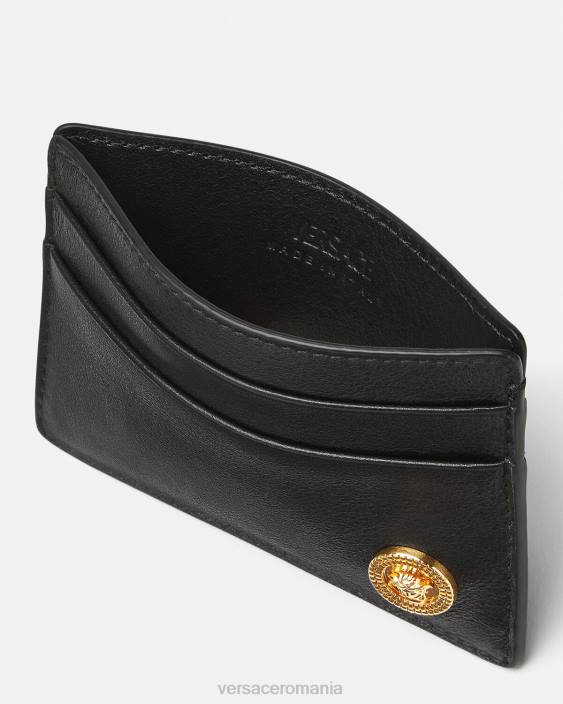 negru suport card medusa biggie Versace bărbați accesorii 40L61635