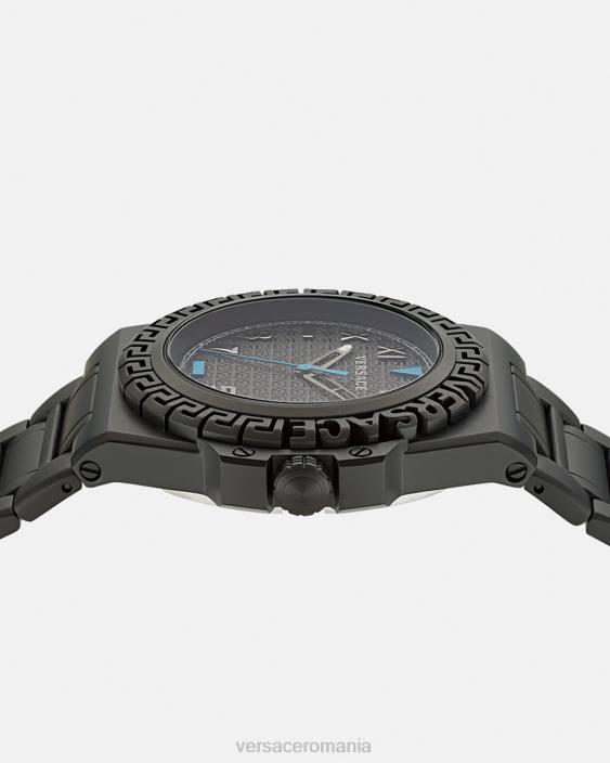 negru ceas greca reactie Versace bărbați accesorii 40L61711
