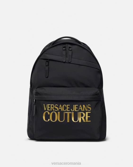 negru si auriu rucsac cu logo couture Versace bărbați accesorii 40L62492
