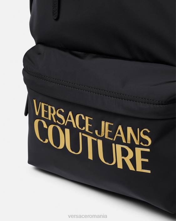 negru si auriu rucsac cu logo couture Versace bărbați accesorii 40L62492