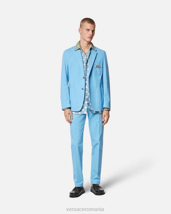 albastru deschis pantaloni mari medusa Versace bărbați îmbrăcăminte 40L61267