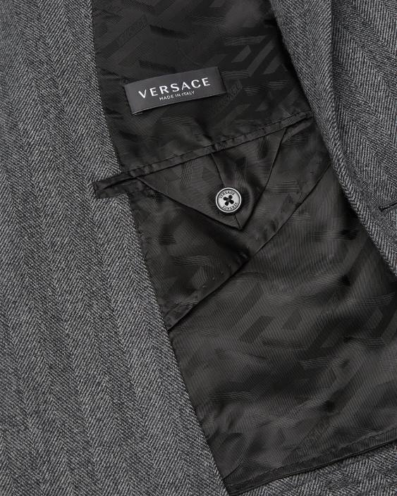 gri blazer medusa din cașmir Versace bărbați îmbrăcăminte 40L61263