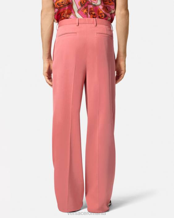 roz pantaloni formali cu picioare late Versace bărbați îmbrăcăminte 40L61274
