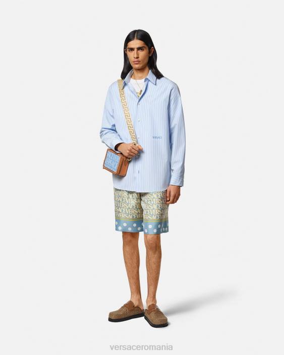 imprimare cămașă baroc în dungi Versace bărbați îmbrăcăminte 40L61293