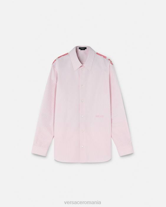 imprimare cămașă baroc în dungi Versace bărbați îmbrăcăminte 40L61294