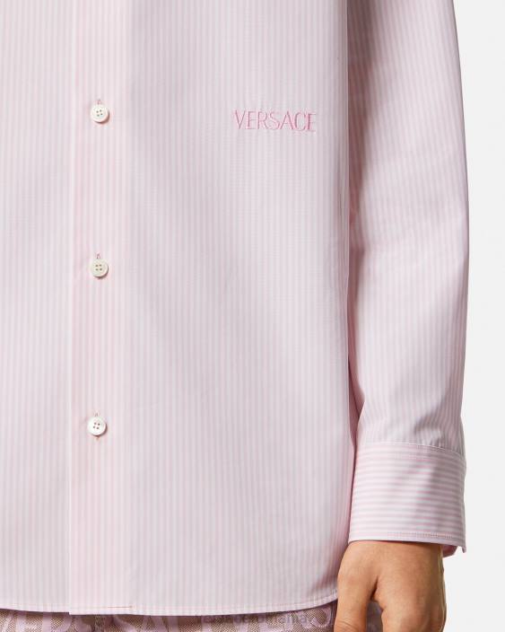 imprimare cămașă baroc în dungi Versace bărbați îmbrăcăminte 40L61294