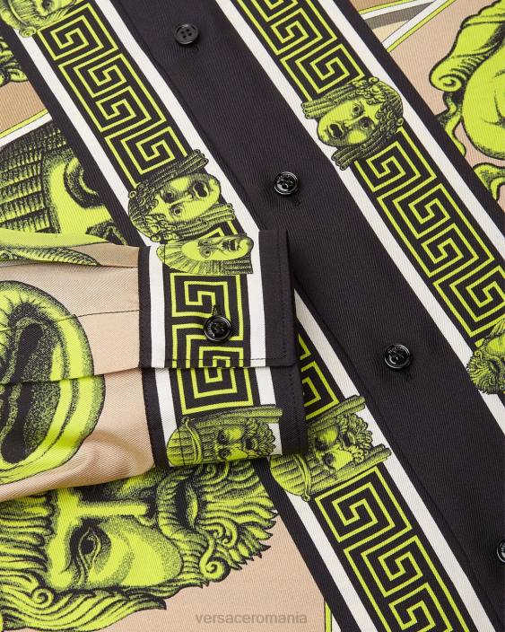 imprimare cămașă de mătase le maschere Versace bărbați îmbrăcăminte 40L61306