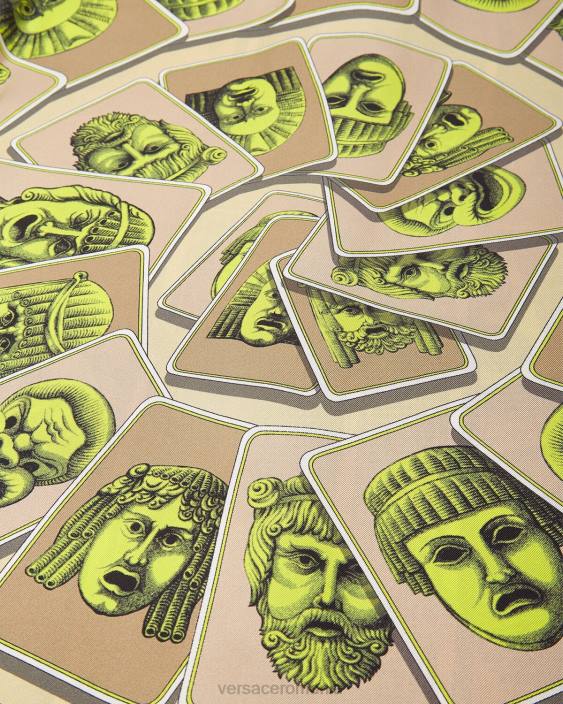 imprimare cămașă de mătase le maschere Versace bărbați îmbrăcăminte 40L61306