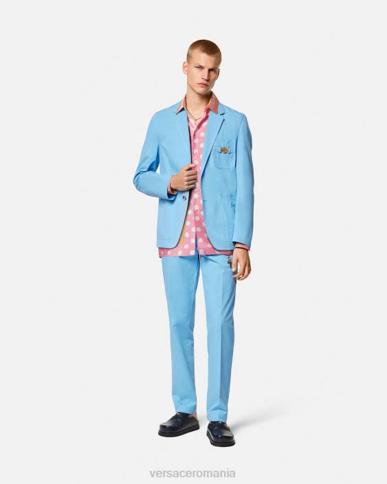 imprimare cămașă de mătase peste tot Versace bărbați îmbrăcăminte 40L61286
