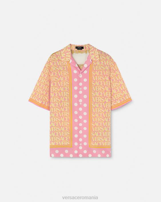 imprimare cămașă din amestec de bumbac Versace bărbați îmbrăcăminte 40L61288