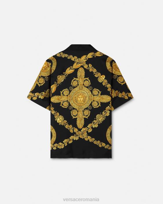 imprimare cămașă din mătase maschera baroque Versace bărbați îmbrăcăminte 40L61311