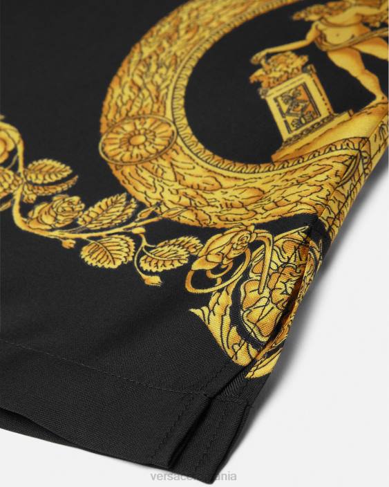 imprimare cămașă din mătase maschera baroque Versace bărbați îmbrăcăminte 40L61311