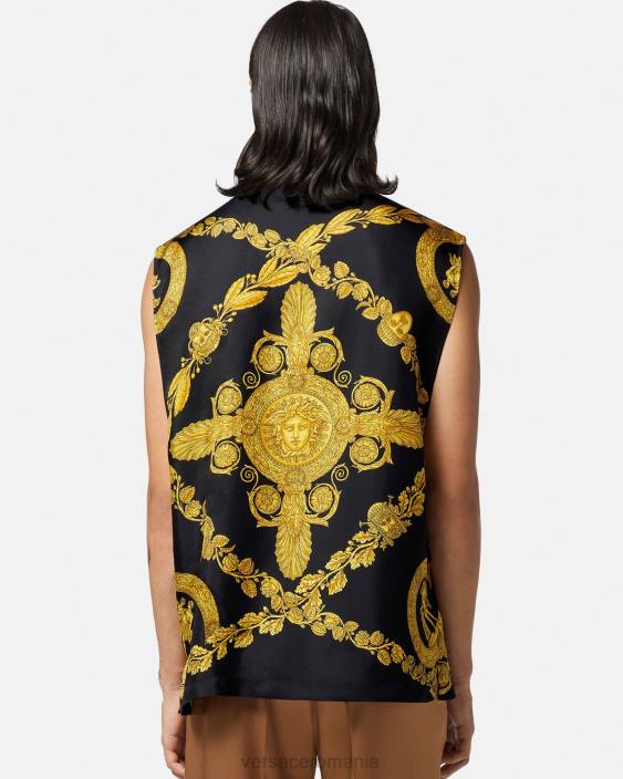 imprimare cămașă din mătase maschera baroque Versace bărbați îmbrăcăminte 40L61312
