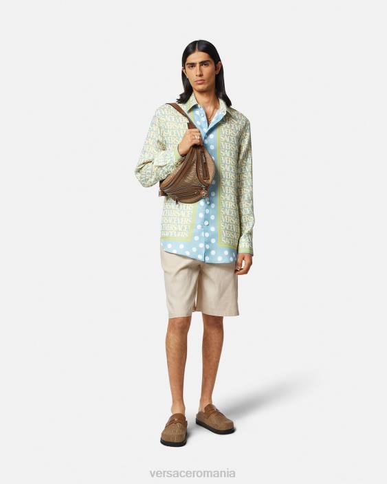 imprimare cămașă peste tot din in Versace bărbați îmbrăcăminte 40L61287