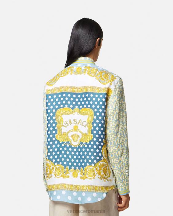 imprimare cămașă peste tot din in Versace bărbați îmbrăcăminte 40L61287