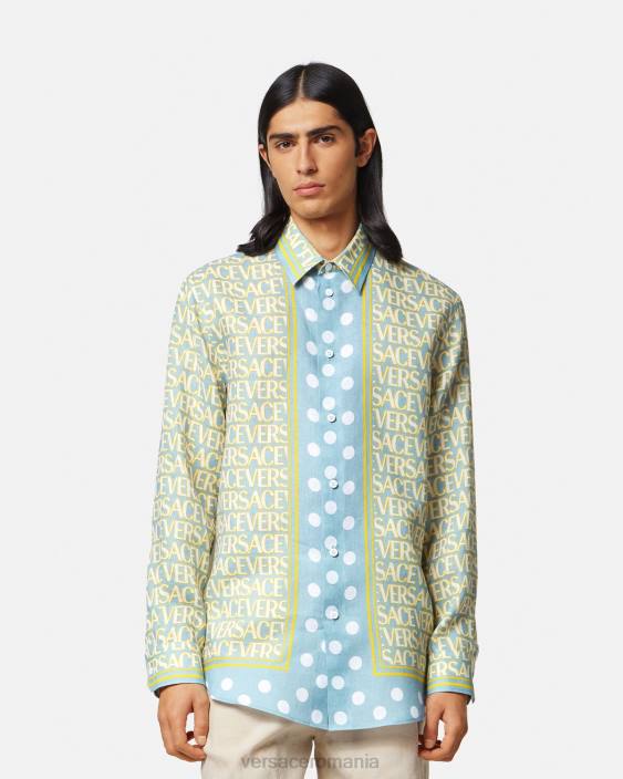 imprimare cămașă peste tot din in Versace bărbați îmbrăcăminte 40L61287