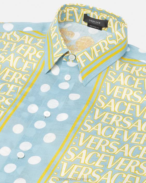 imprimare cămașă peste tot din in Versace bărbați îmbrăcăminte 40L61287