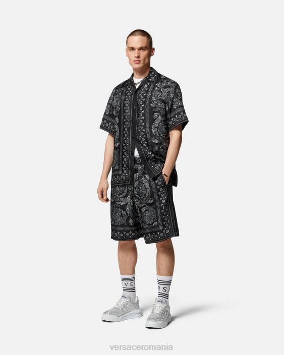 imprimare camasa din matase silueta barocco Versace bărbați îmbrăcăminte 40L61315