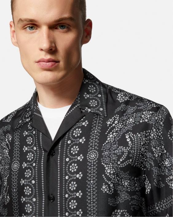 imprimare camasa din matase silueta barocco Versace bărbați îmbrăcăminte 40L61315