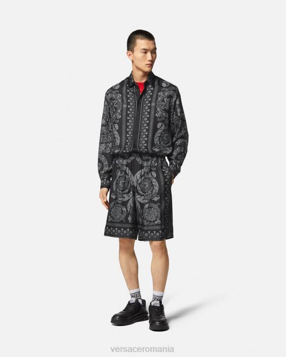 imprimare camasa din matase silueta barocco Versace bărbați îmbrăcăminte 40L61316