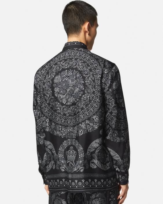 imprimare camasa din matase silueta barocco Versace bărbați îmbrăcăminte 40L61316