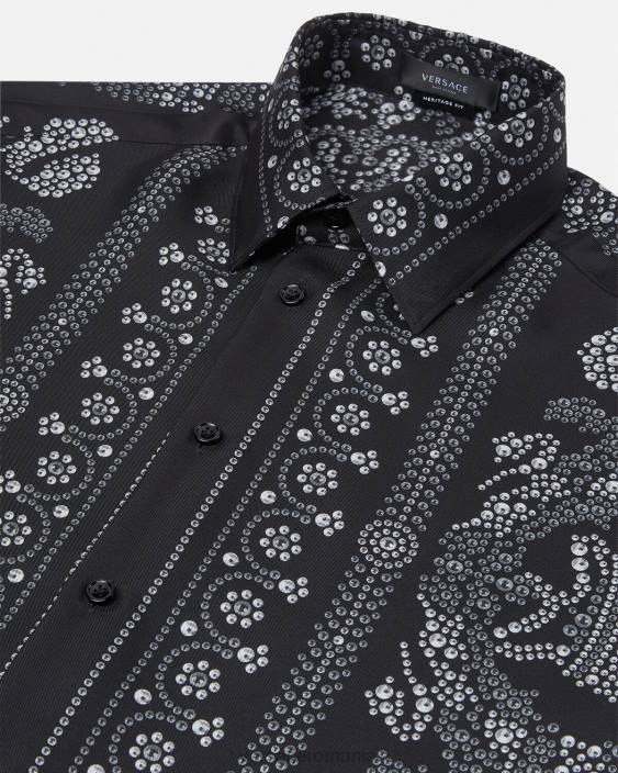 imprimare camasa din matase silueta barocco Versace bărbați îmbrăcăminte 40L61316