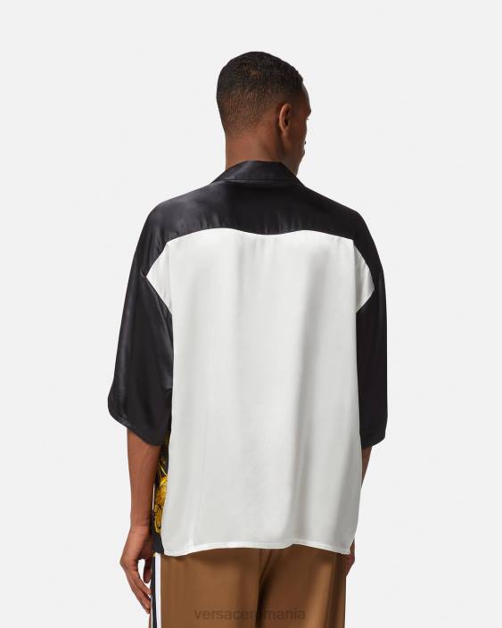 imprimare tricou polo maschera baroque din satin Versace bărbați îmbrăcăminte 40L61313