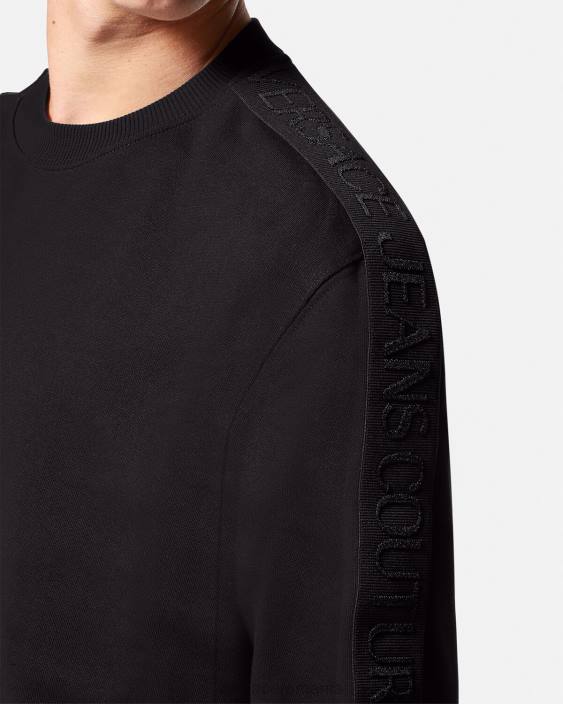 negru hanorac cu logo Versace bărbați îmbrăcăminte 40L62410