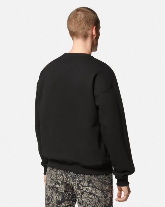 negru hanorac grafic medusa Versace bărbați îmbrăcăminte 40L61428