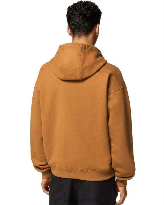 portocale hanorac cu logo-ul varsity cu împânzire Versace bărbați îmbrăcăminte 40L61426