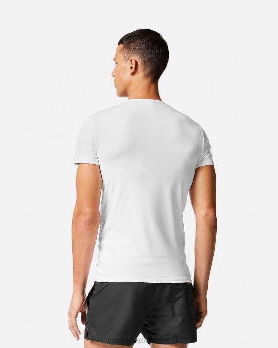 alb tricou medusa Versace bărbați lenjerie intimă și îmbrăcăminte de plajă 40L61733