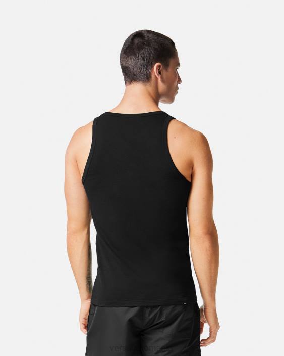 negru tricou medusa fără mâneci Versace bărbați lenjerie intimă și îmbrăcăminte de plajă 40L61734