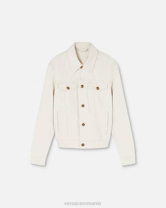 alb jachetă de blugi medusa biggie Versace bărbați îmbrăcăminte 40L61222