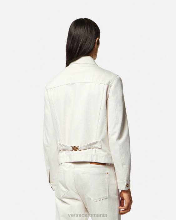 alb jachetă de blugi medusa biggie Versace bărbați îmbrăcăminte 40L61222