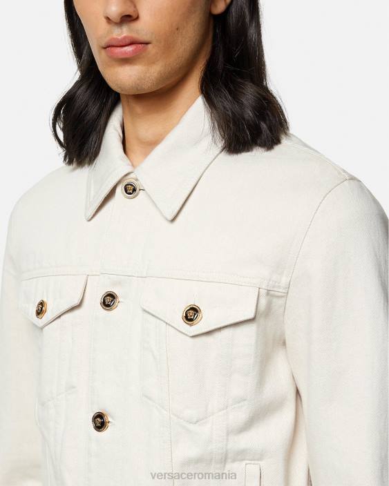 alb jachetă de blugi medusa biggie Versace bărbați îmbrăcăminte 40L61222