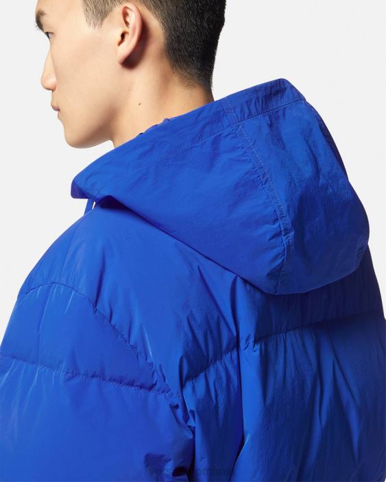 albastru jachetă puf bluson medusa Versace bărbați îmbrăcăminte 40L61253